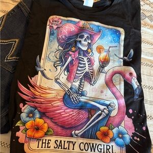 The Salty Cowgirl Black Tshirt